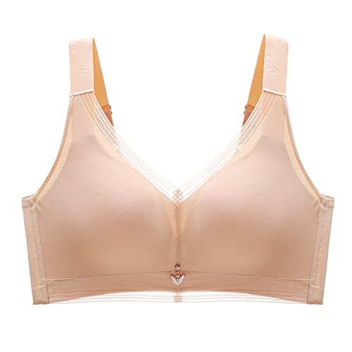 Necalisi BHS Frauen Hellgelb BH Damen Spitze Bustier Damen Ohne Bügel mit Gepolstert Tiefem Ausschnitt Spitzen -BH Crop Dessous Bralette Top BH Push up extrem 100C von Necalisi