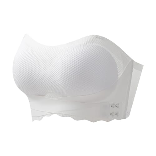 Necalisi Bandeau BH Weiß Tube Top Bralette Trägerlos Damen BH Ohne Bügel Stretch Bra Für Sport Maximizer Push up BH 90D von Necalisi