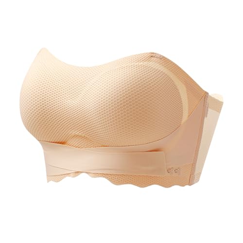 Necalisi Bandeau BH hellgelb Damen Trägerloser BH Ohne Bügel Bandeau BH Push Up Rutschfester Unsichtbarer BH BH Grosse grössen 110B von Necalisi