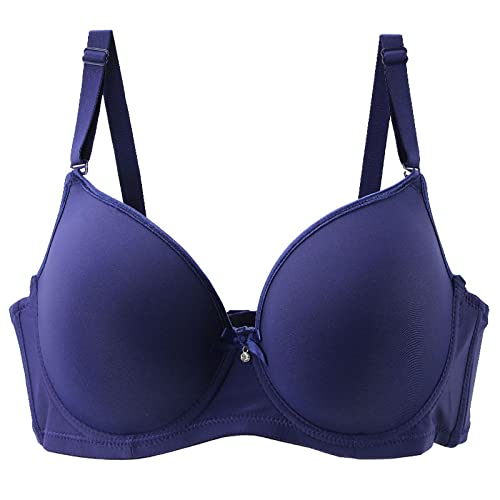 Necalisi Damen BH Blau Damen BH Bügel Bustier Nahtlose Bralette Gepolstert Zero Feel Brustier Frauen Unterwäsche BH Damen Push up 85D von Necalisi