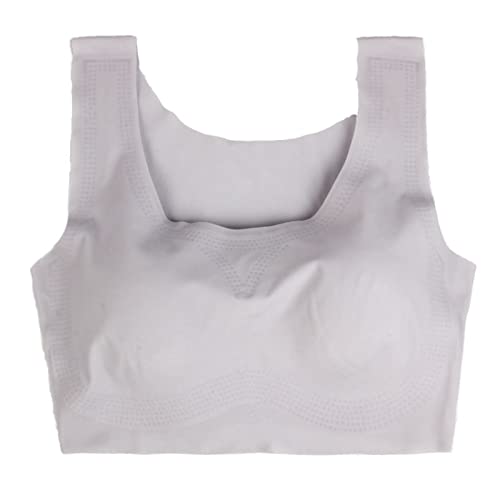 Necalisi Damen-BHS Grau BH Damen, Lässig Täglich Unsichtbar Zero Feel Damen BH, BH ohne Bügel BH Damen Push up 90B von Necalisi