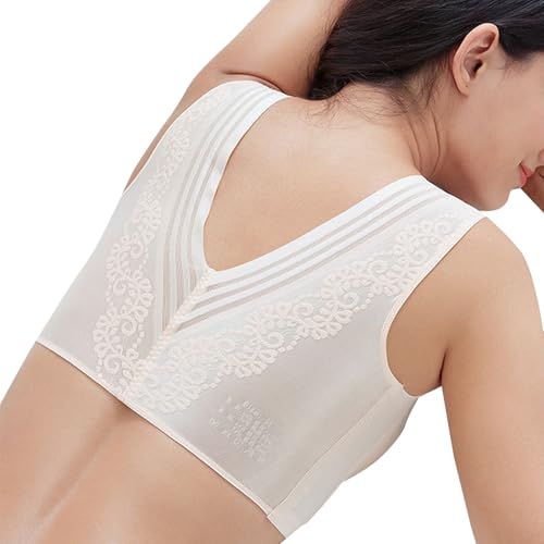 Necalisi Sport BH Damen hellgelb Damen Yoga Sport-BHS Fitness Bustier Rückenfrei mit Trägern Workout Running Bra Yoga BH Bra Crop Tops BH Damen Push up 120E von Necalisi