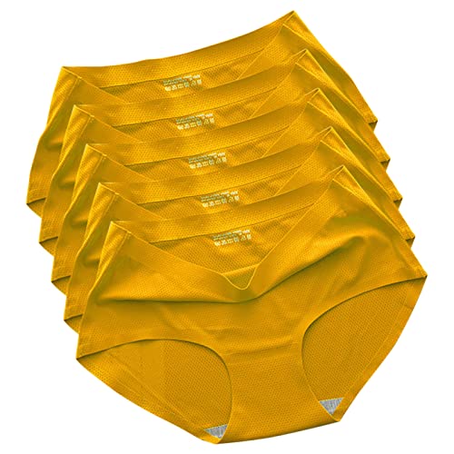 Necalisi Unterhosen 5er-Pack Gelb Frauen Panties Hotpants Damenunterhosen Unterwäsche Boxershorts für Yoga, Fitness, Täglich Tragen wöchnerinnen Slips XL Necalisi Unterhosen 5er-Pack Gelb Frauen Panties Hotpants Damenunterhosen Unterwäsche Boxershorts für Yoga, Fitness, Täglich Tragen wöchnerinnen Slips XL von Necalisi