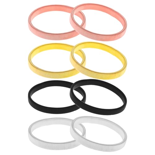 Necdeol 4 Paar Elastische Ärmelhalter Damen, Mehrfarbige Ärmelhalter Herren, Hemd Ärmelhalter, Metall Ärmelraffer Erwachsene, Hülsenhalter Hemd Ärmelhalter Sleeve Holders zum Fixiert Ärmel von Necdeol