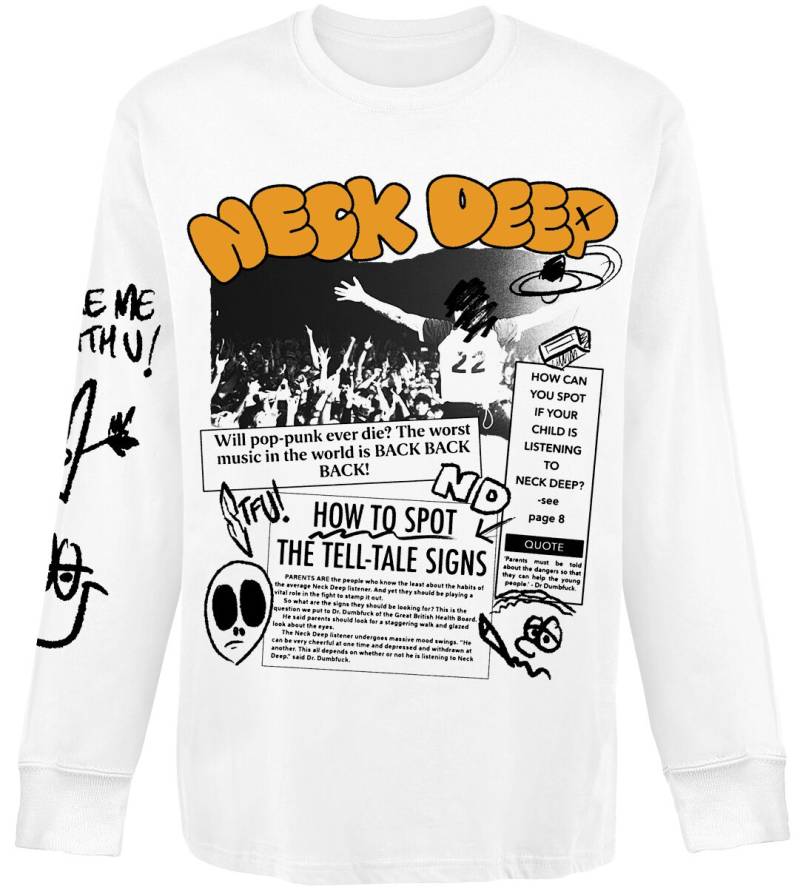Neck Deep Pop Punk Is Back Langarmshirt weiß in L von Neck Deep