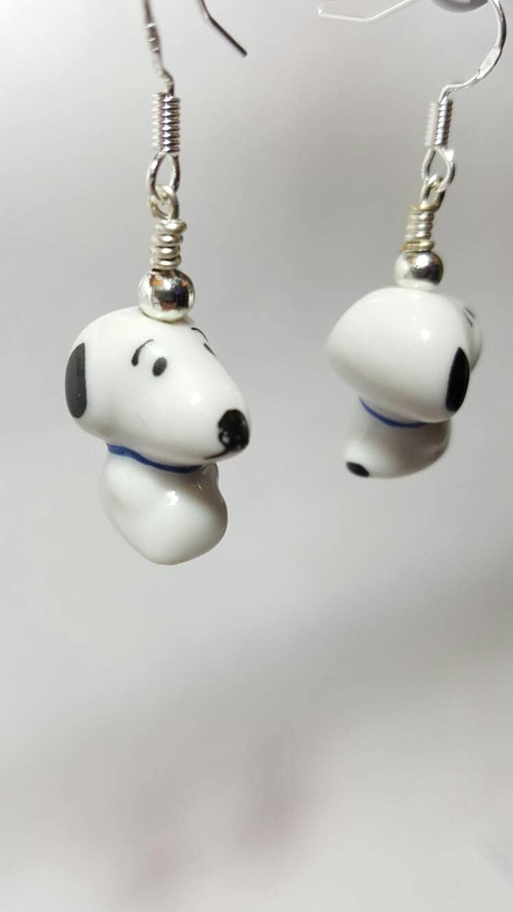 Snoopy Ohrringe, Keramik Snoopy Ohrringe, Keramik von Neckcessorize