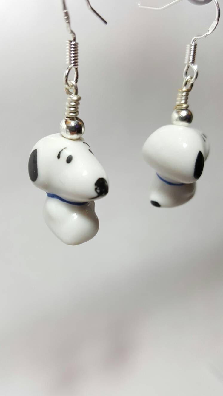 Snoopy Ohrringe, Keramik von Neckcessorize