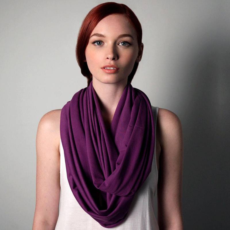 Lila Loop Loop Aus Grobstrick Baumwoll-Jersey von Necklush