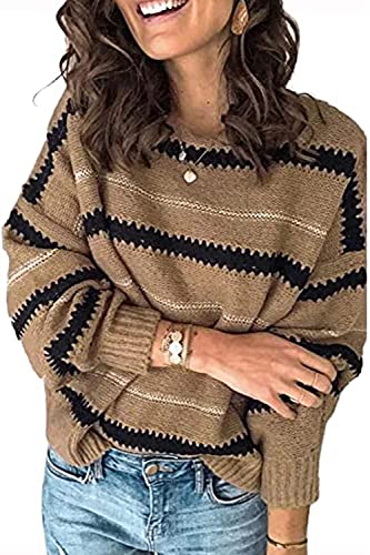 Necooer Damen Winter Langarmpullover Braun L von Necooer