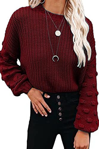 Necooer Damen Winter Strickpullover Rollkragen Warmes Damen Winter Top von Necooer
