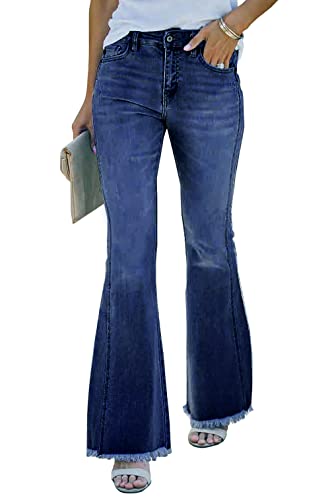 Necooer Distressed Jeans Für Damen Bell Bottom Jeans Für Damen Stretch Skinny Denim Jeans Mit Hoher Taille von Necooer