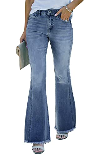 Necooer Jeans Für Damen Bootcut Jeans Mit Bell Bottom Stretch Übergröße Stretch Hohe Taille von Necooer