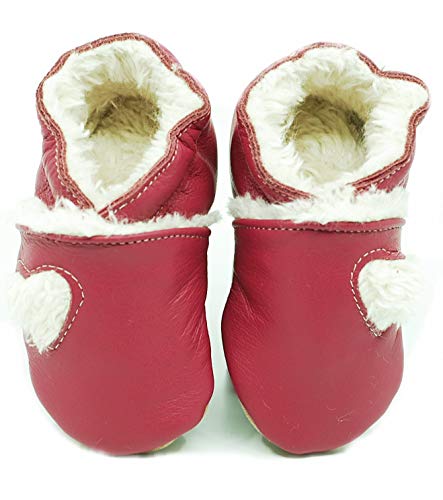 Need Sleep Winter Lederpuschen Lederpatschen Lederschuhe Kinder Hausschuhe Kinderschuhe Kinderhausschuhe warme Leder Krabbelschuhe Junge Mädchen Kleinkind Lederhausschuhe Puschen Lauflernschuhe von Need Sleep