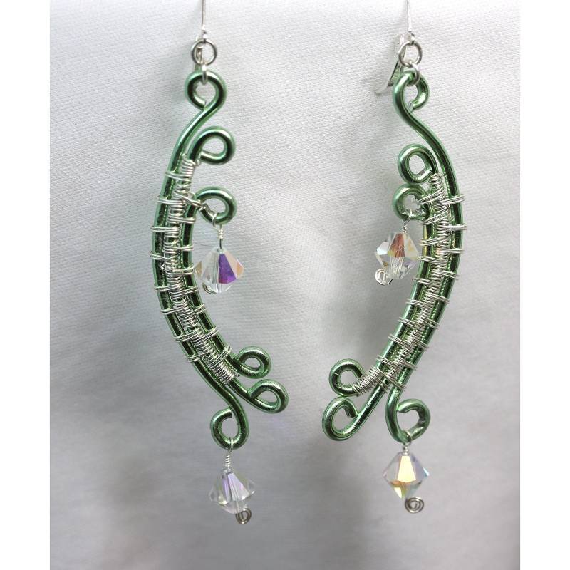 Draht Umwickelt Ohrringe Mit Kristallen von NeedForBeads