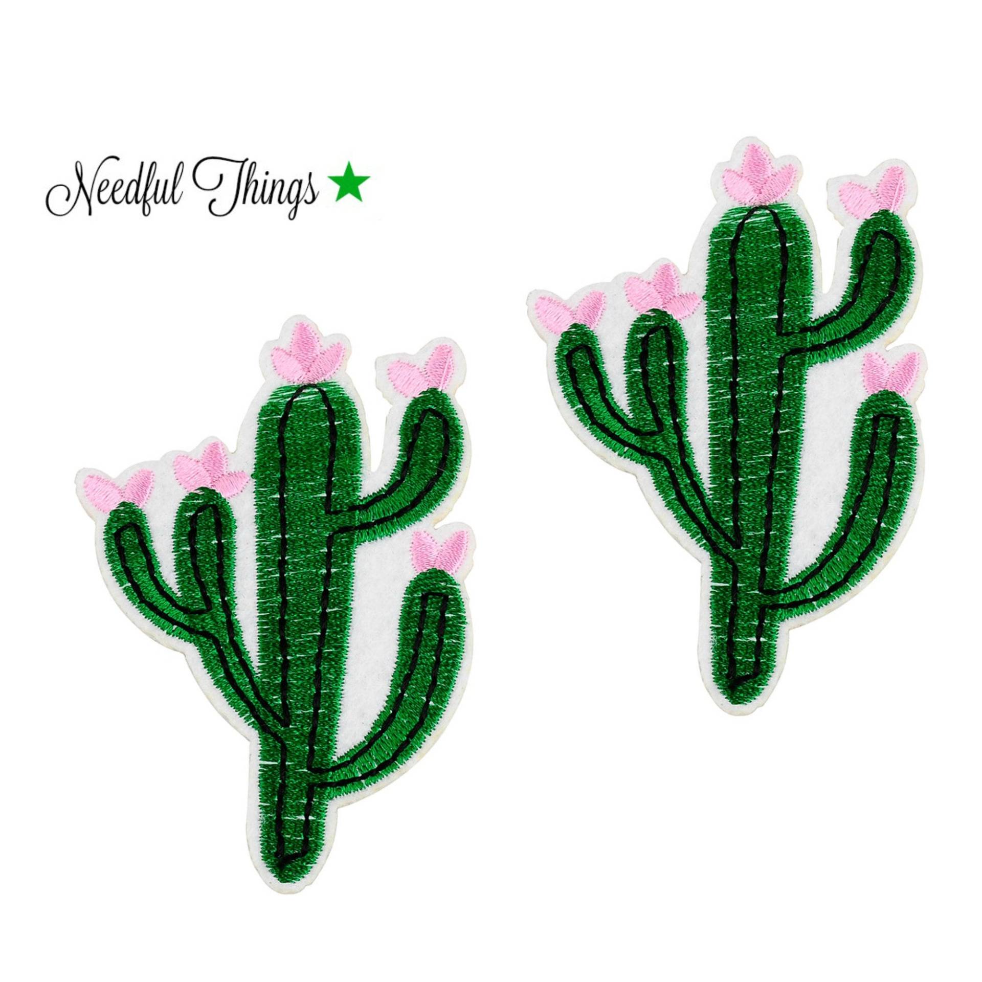 1 Aufnäher Applikation Bügelbild Kaktus von NeedfulThingsNanni