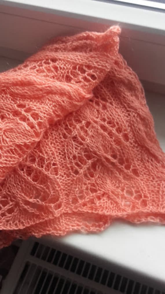 Handgestrickte Spitze Schal Seide Merino Mohair Rosa Natürliche Handgefertigte Frauen Accessoire Geschenk Handgestrickte Spitze Schal Seide Merino Mohair Rosa Natürliche Handgefertigte Frauen Accessoire Geschenk von NeedleArtAtelier