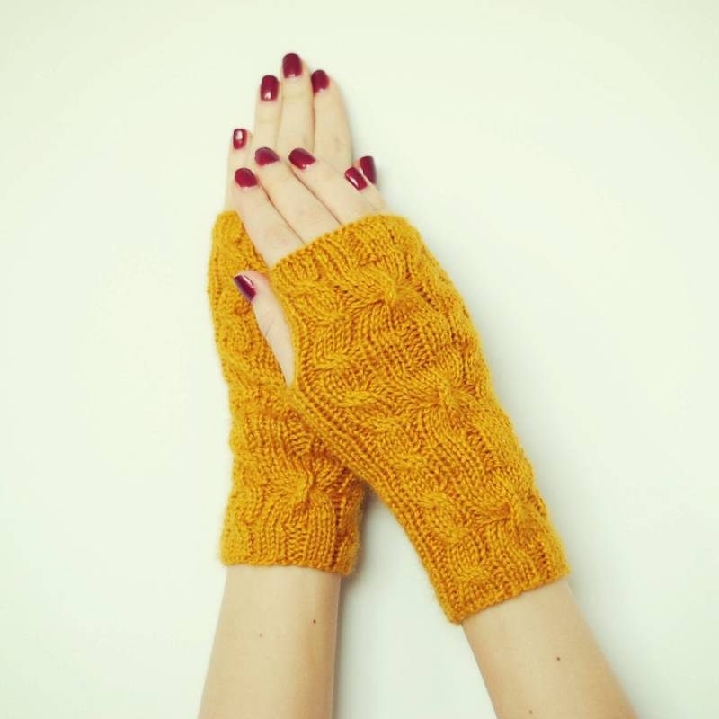 Handwärmer - Handgelenkwärmer Gestrickte Fingerlose Handschuhe Handwärmer - Handgelenkwärmer Gestrickte Fingerlose Handschuhe von NeedleMeetsPaw