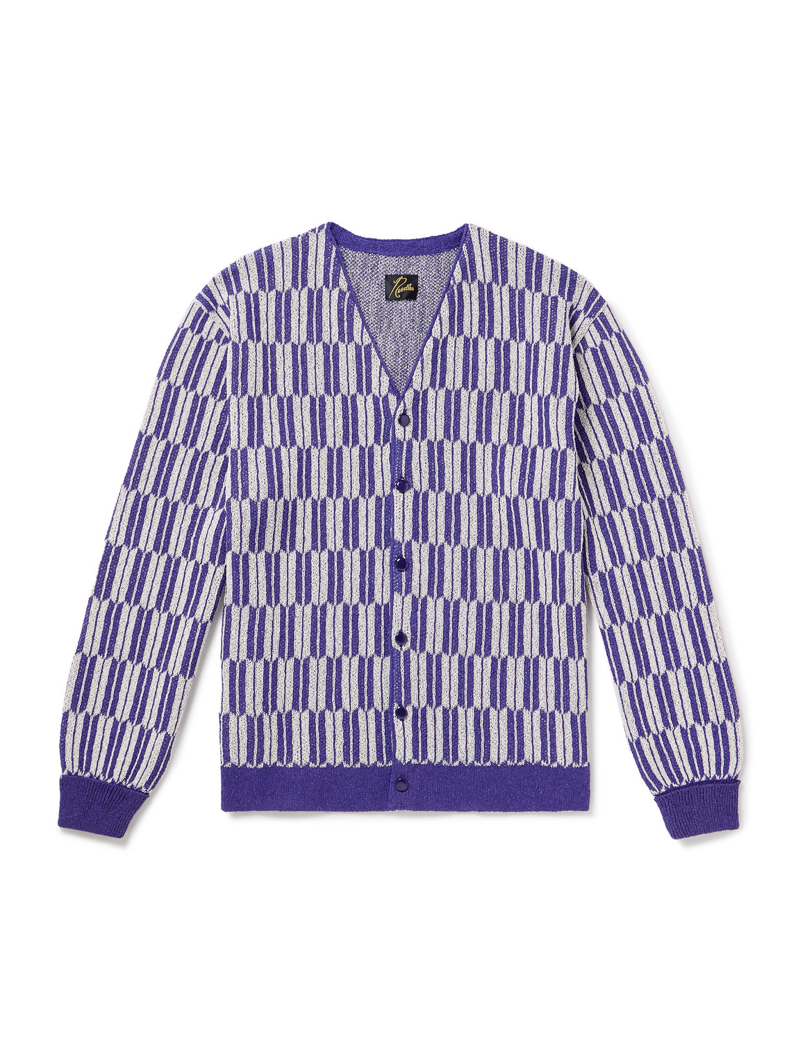 Needles - Jacquard-Knit Cardigan - Men - Purple - M von Needles