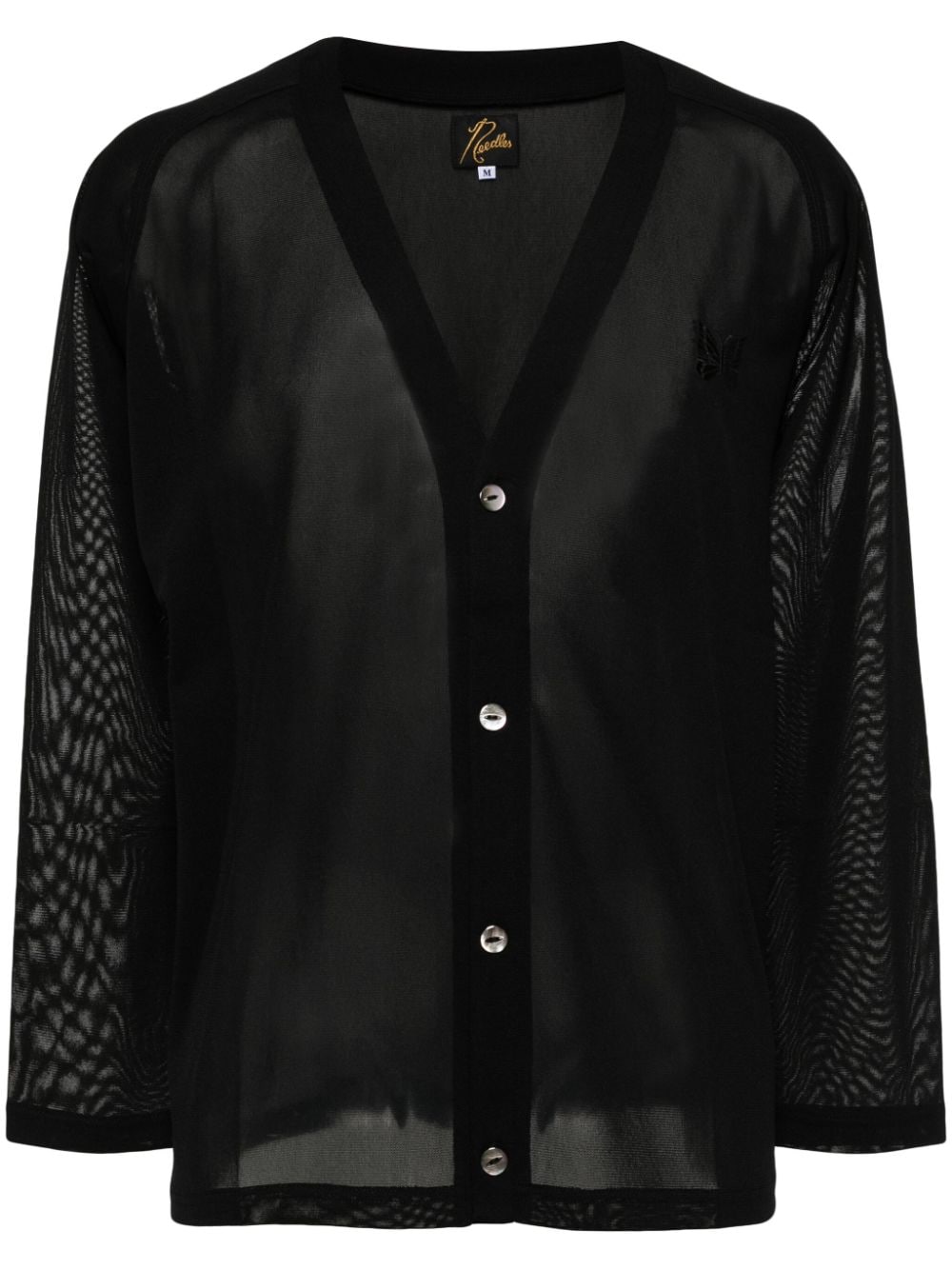 Needles Semi-transparenter Cardigan mit Logo-Stickerei - Schwarz von Needles