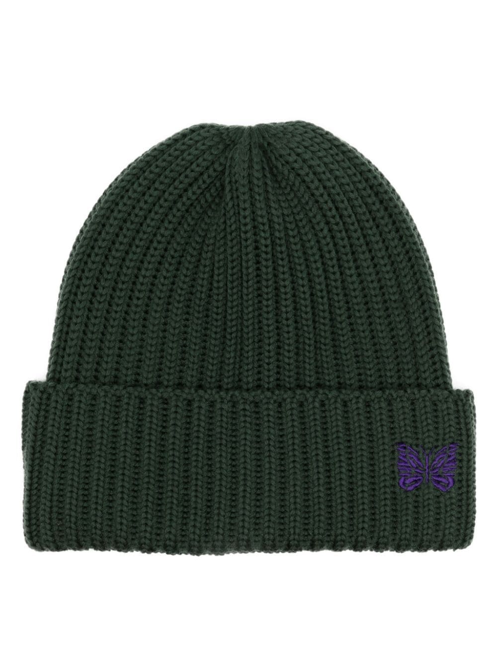 Needles Beanie mit Logo-Stickerei - Grün von Needles