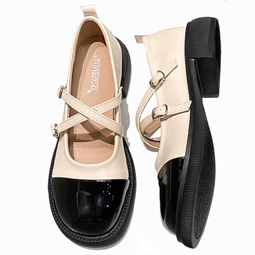 NeelyRisey Cute Mary Jane for Damen Niedriger Absatzs School Schuhe Chunky Mary Janes with Riemen von NeelyRisey