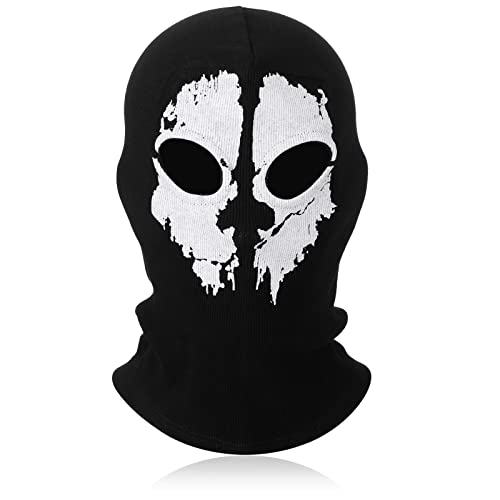 Neer Halloween Geister Skelett Sturmhaube Sturmmaske mit Totenkopf Schädel Sturmhaube Erwachsene Cosplay Vollgesichtsmaske von Neer
