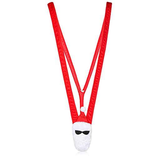 Neer Herren String Mankini Lustiger Borat Tanga Schwimmen Unterwäsche Weihnachten V Form Badeanzug (Rot, Weihnachtsmann) von Neer