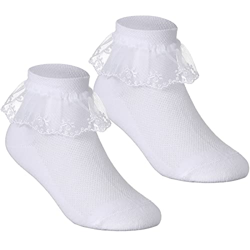 Neer Mädchen Söckchen Rüschen Socken Spitze Söckchen für 5-7 Jahre Mädchen von Neer