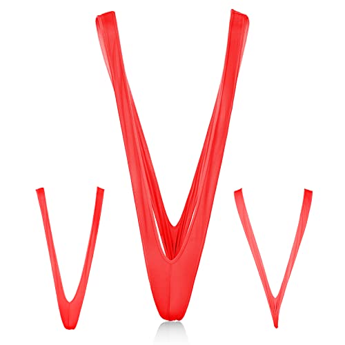 Neer Herren String Mankini Lustiger Borat Tanga Schwimmen Unterwäsche Weihnachten V Form Badeanzug (Rot, Klassisch) von Neer