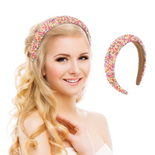 Glitzer Haarreif, Breiter Haarreifen Mädchen, Bonbonfarbenes Haarreif Damen, Breites Haarband für Frauen und Mädchen Partys, Hochzeiten, Festliche Anlässe Glitzer Haarreif, Breiter Haarreifen Mädchen, Bonbonfarbenes Haarreif Damen, Breites Haarband für Frauen und Mädchen Partys, Hochzeiten, Festliche Anlässe von Neerow