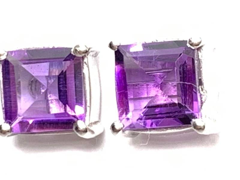 Amethyst Sterling Silber Ohrringe von NeetaGupta