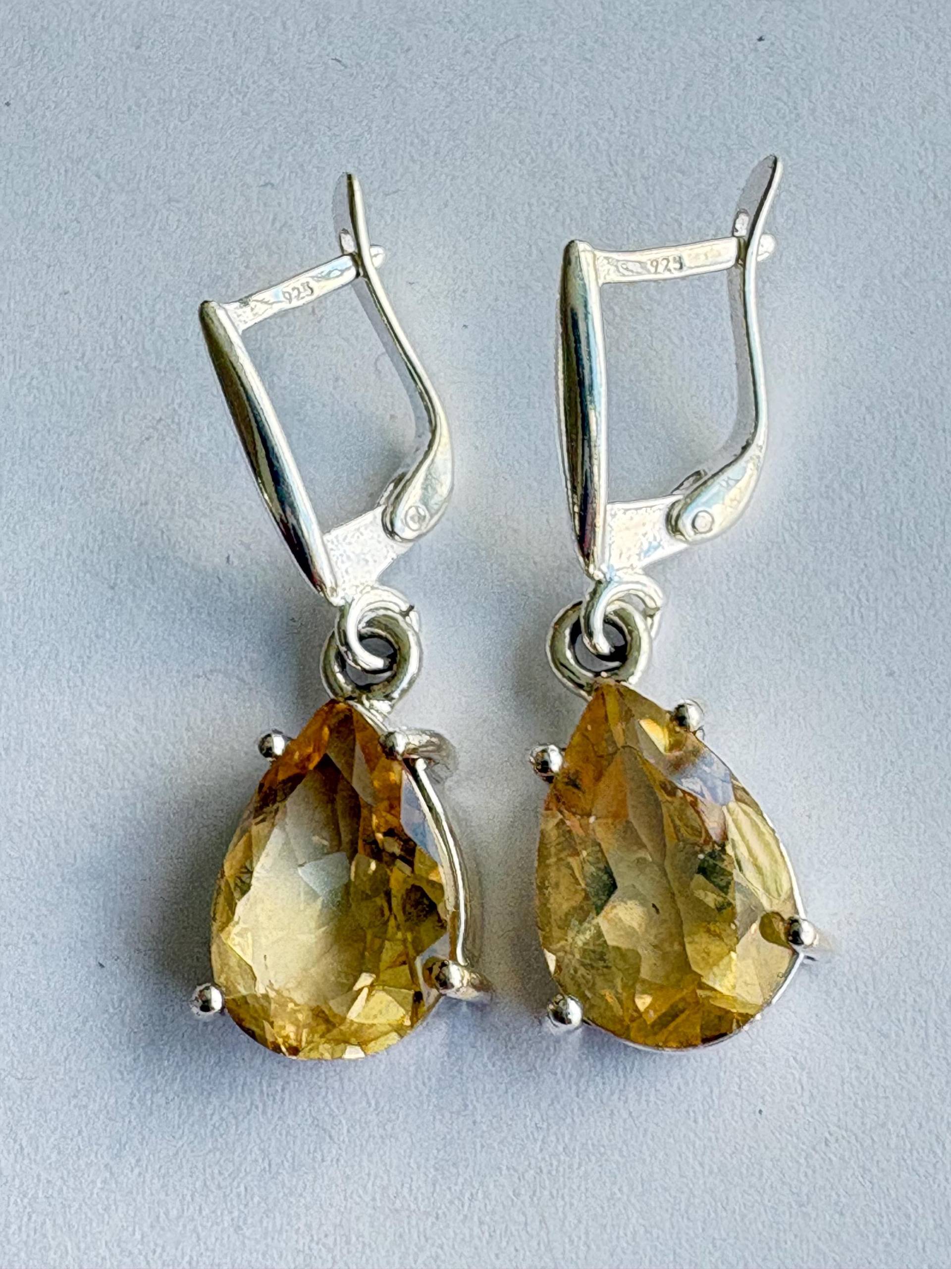 Citrin Sterling Silber Ohrringe von NeetaGupta