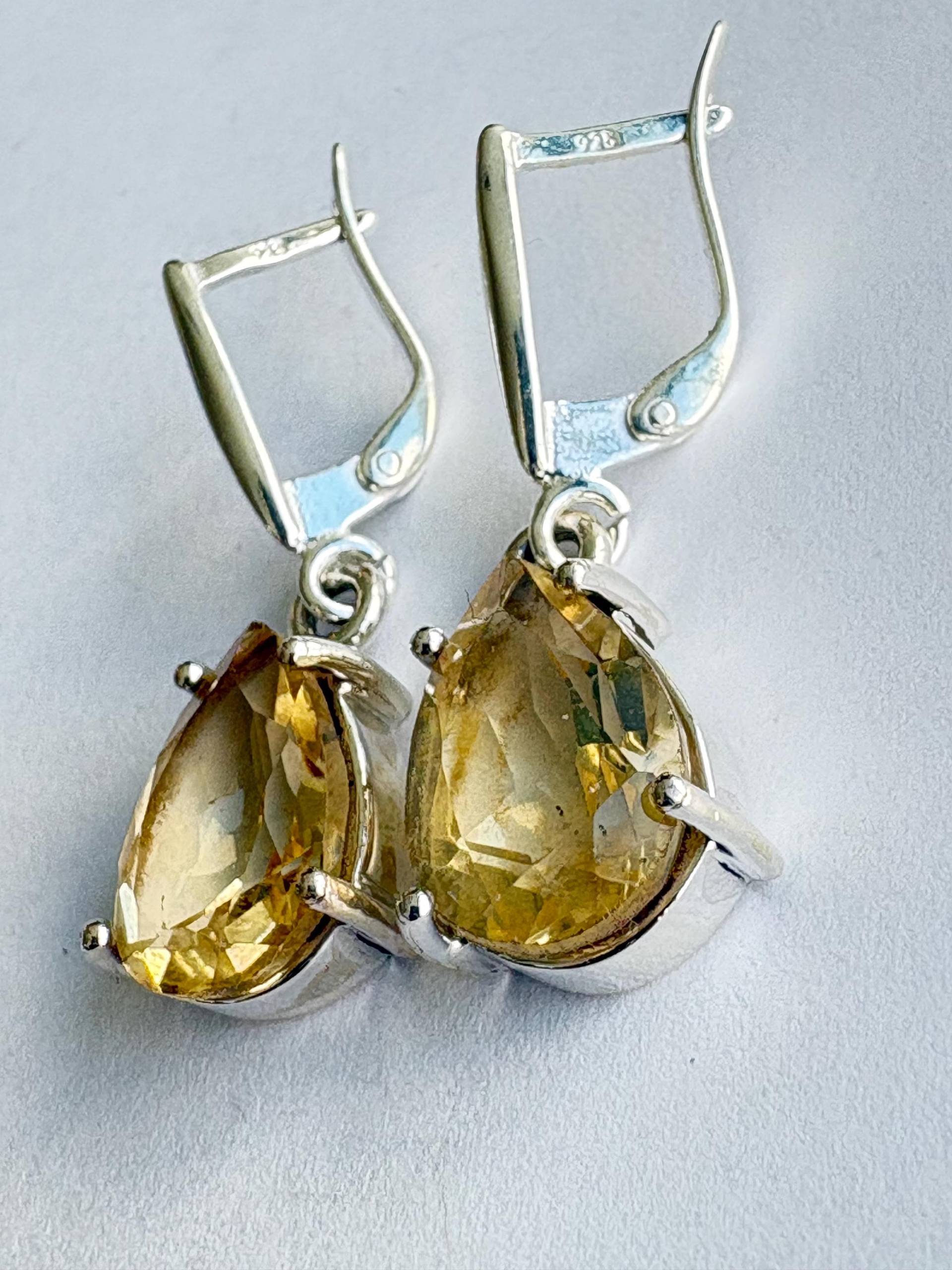 Citrin Sterling Silber Ohrringe von NeetaGupta