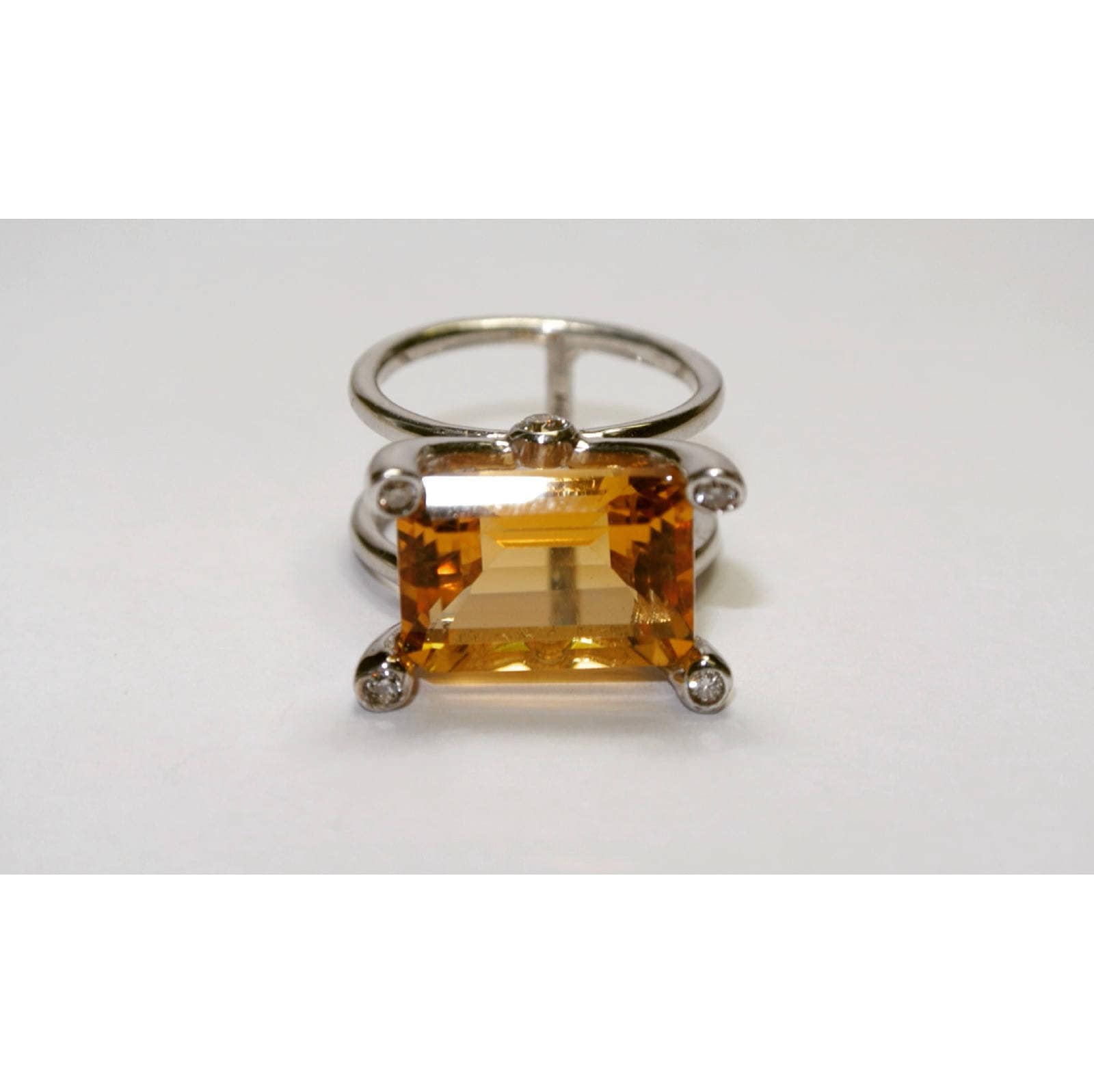 Diamanten Und Citrin Sterlingsilber Ring, Kostenloser Versand von NeetaGupta