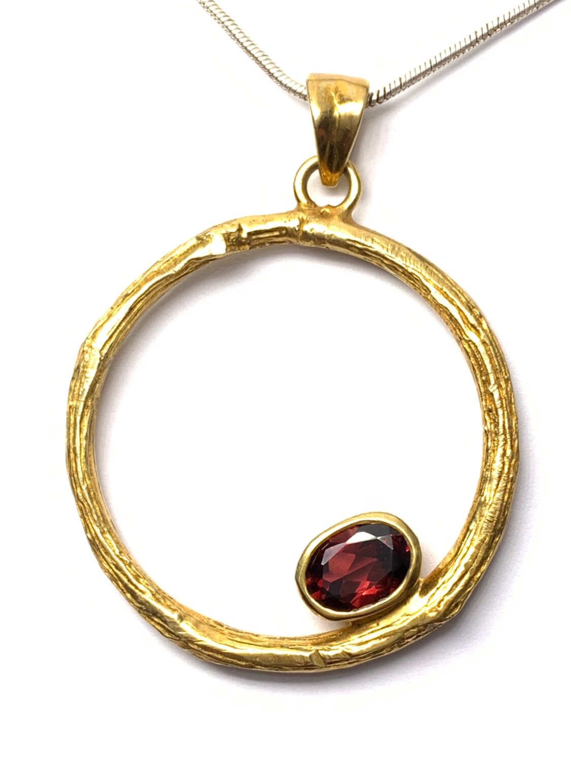 Granat Sterling Silber Anhänger von NeetaGupta