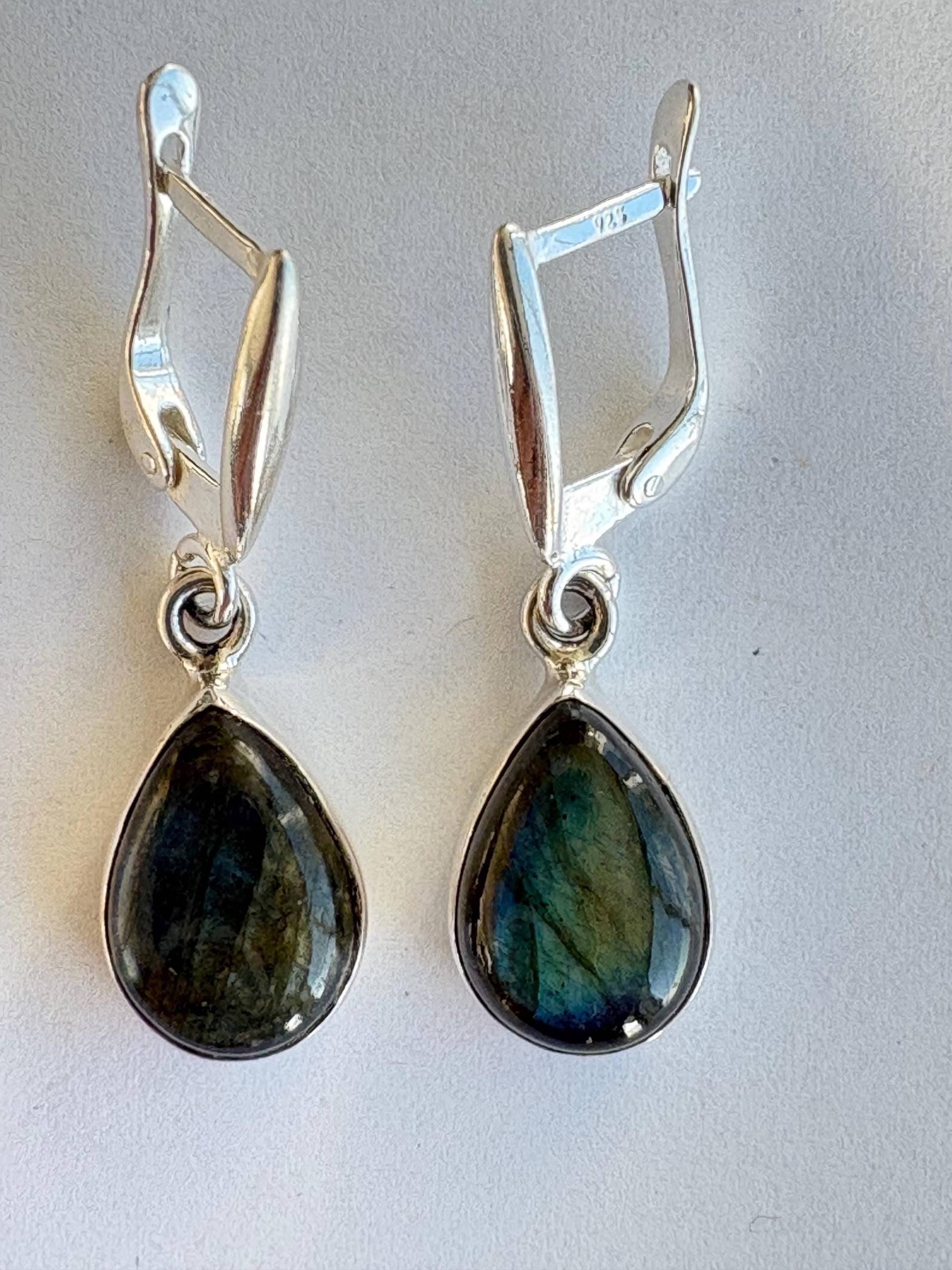 Labradorit Sterling Silber Ohrringe von NeetaGupta