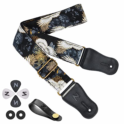 Nefelibata Damen Jtbd-jcs212 Gitarrengurt, Chrysanthemen, Adjustable from 38" to 64" von Nefelibata