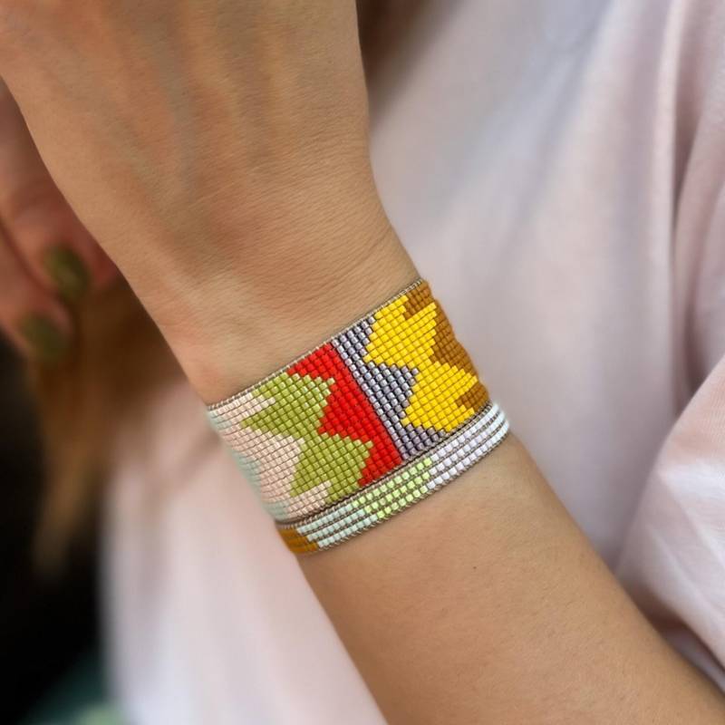 Miyuki Perlen Boho Armband Multicolor Handgemachter Freundschaftsschmuck von NefesbyNY