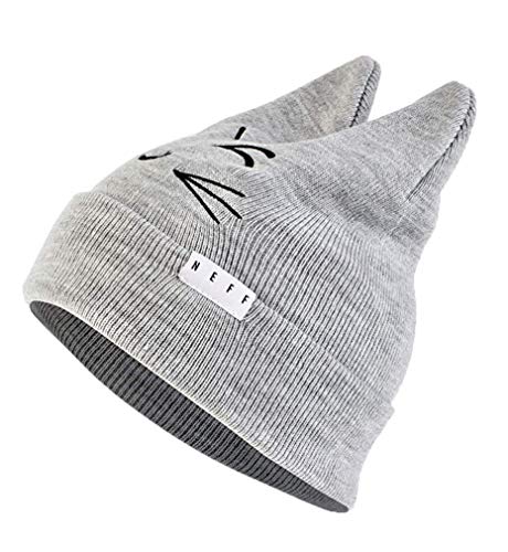 Neff Damen Kitty Cat Beanie-Mütze, Grey Heather, Einheitsgröße von Neff