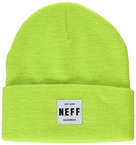 NEFF Herren Lawrence-3 Beanie-Mütze, Limette, Einheitsgröße von Neff