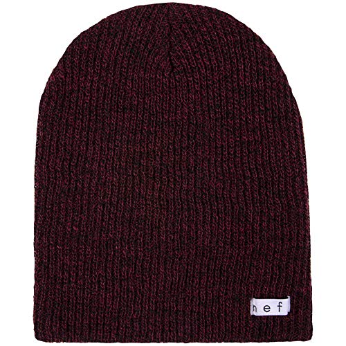 Neff Herren Daily Heather Beanie-Mütze, Maroon/Schwarz, Einheitsgröße von Neff