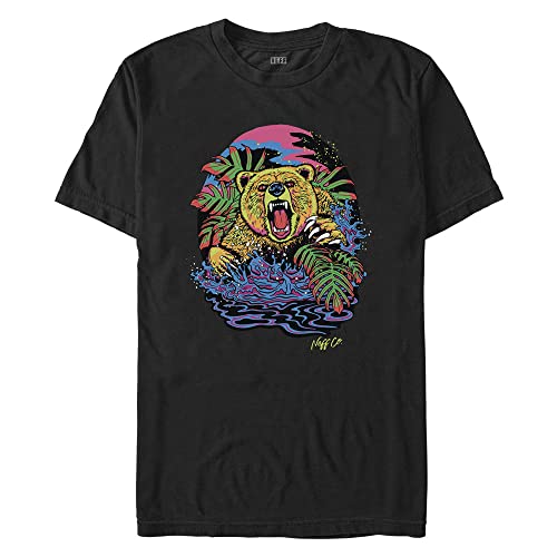 NEFF Herren Psychedlischer Bär T-Shirt, schwarz, Groß von Neff