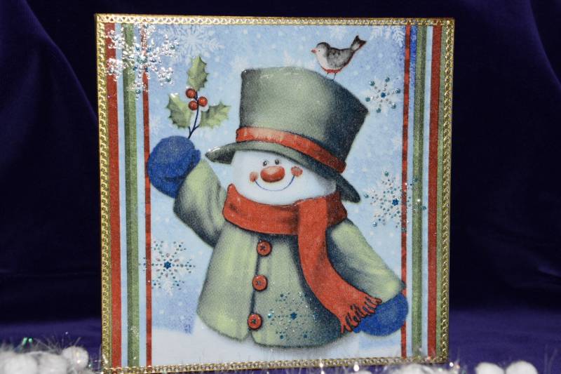 Holzbox „Weihnachtsgrüße"; Geschenk, Weihnachten, Decoupage, Kinder von NegaSchatze