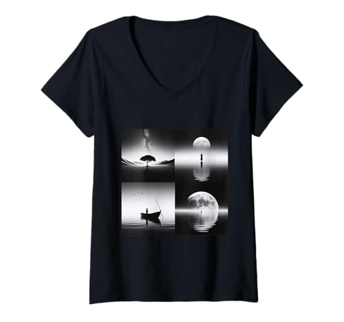 Damen Kamera Negative Spaces Fotografie SLR T-Shirt mit V-Ausschnitt Damen Kamera Negative Spaces Fotografie SLR T-Shirt mit V-Ausschnitt von Negative Spaces Gifts Store