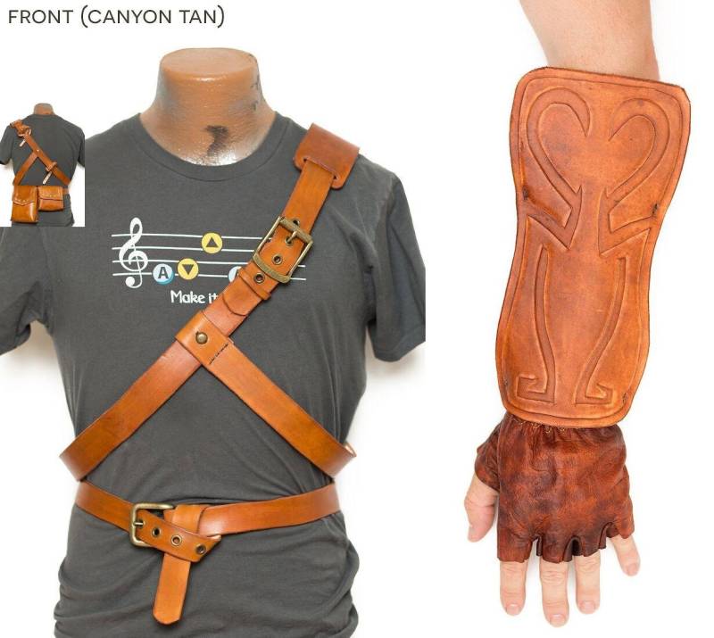 Legend Of Zelda Cosplay Link Leder Gürtel, Armschienen, Taschen & Handschuhe Twilight Princess Mittelalterliche von NegativedreamerProps
