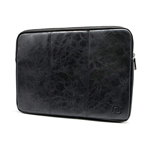 Negotia Laptoptasche 13 Zoll - Vintage Abbey Laptop Tasche Leder Herren - Schutzhülle Kompatibel Mit MacBook Pro 13 Zoll Hülle - Laptop Sleeve M1 Case Laptop Zubehör- Schwarz von Negotia Leather