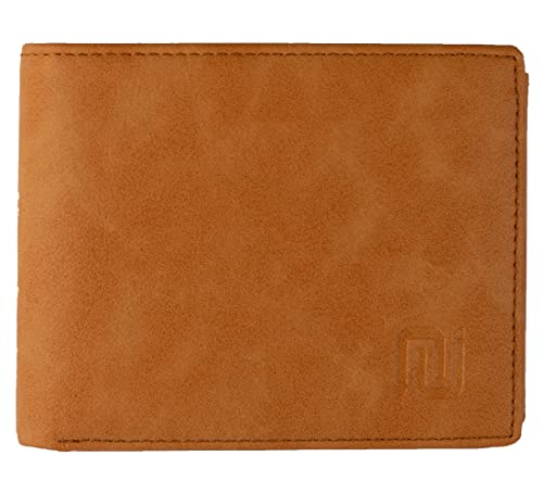 Negotia Slim Wallet geldbörse Herren groß RFID Blocker Portemonnaie, 12 cm portmonee Herren Leder Geldbeutel männer - Braun von Negotia