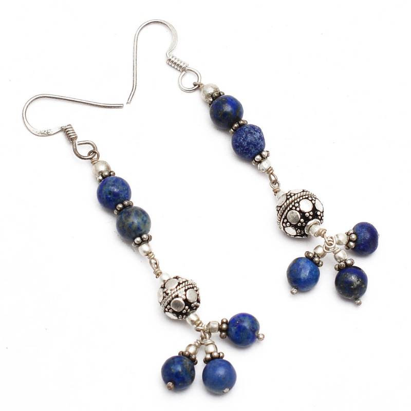 Antikes Design Lange Lapis Ohrringe | Natural Lazuli - Sterling Silber Große Edelstein 925 Antikes Design Lange Lapis Ohrringe | Natural Lazuli - Sterling Silber Große Edelstein 925 von NehaaGallerina