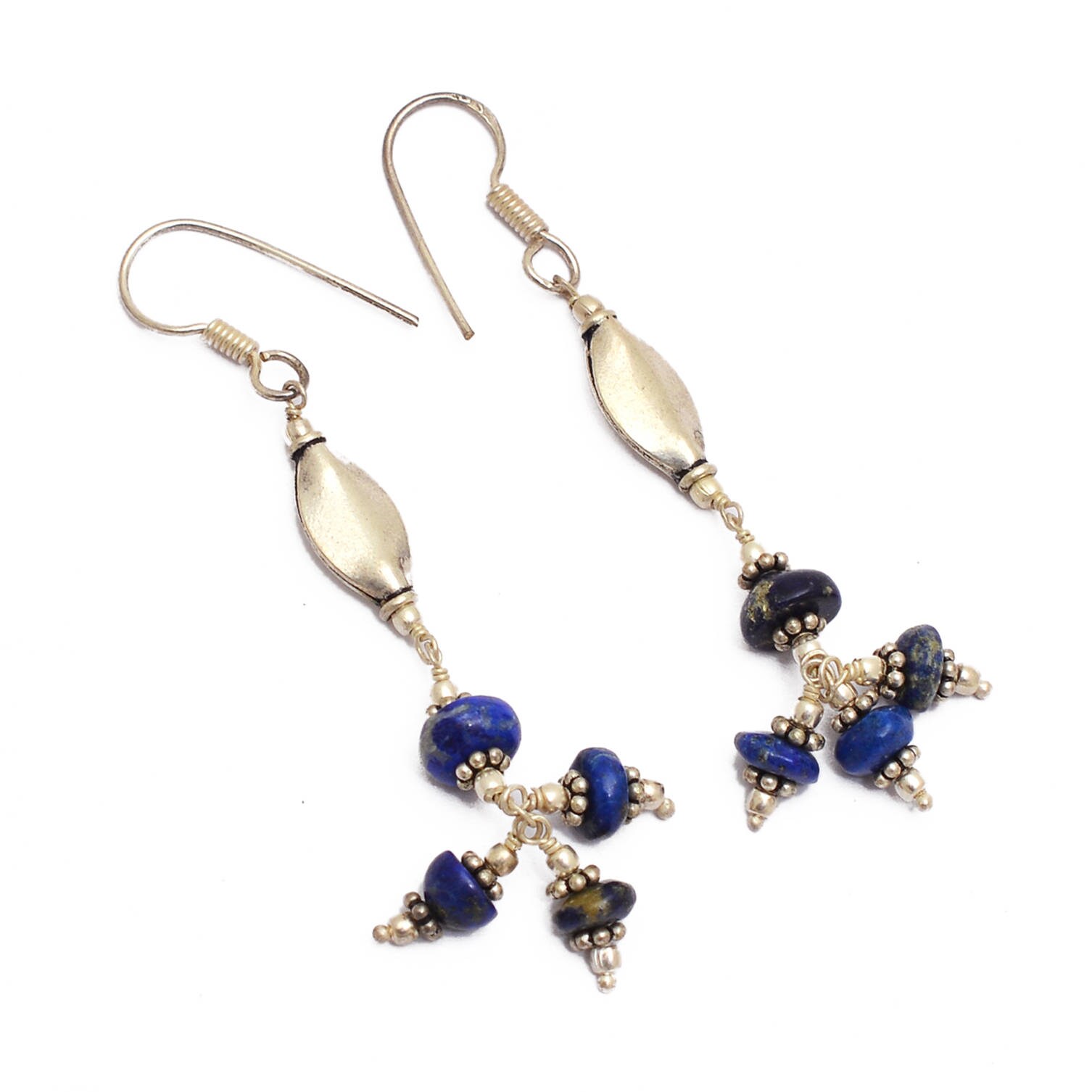 Lange Lapis Lazuli Edelstein Ohrhänger | Natürliche & Kristall Sterling Silber Ohrringe /Kristall - 925 Lange Lapis Lazuli Edelstein Ohrhänger | Natürliche & Kristall Sterling Silber Ohrringe /Kristall - 925 von NehaaGallerina