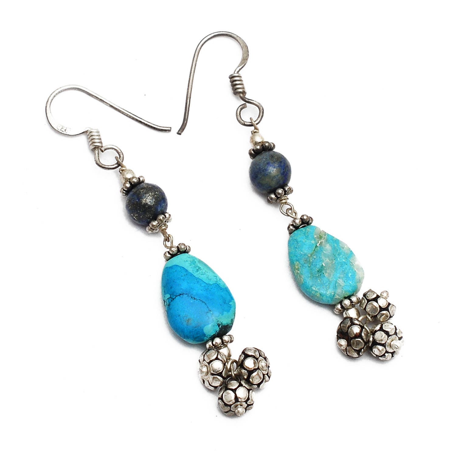 Türkis/Lapislazuli Edelstein Ohrhänger | Natürliche Lapis Sterling 925 Silber Ohrringe| Ohrringe - Geschenkideen Türkis/Lapislazuli Edelstein Ohrhänger | Natürliche Lapis Sterling 925 Silber Ohrringe| Ohrringe - Geschenkideen von NehaaGallerina